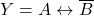\displaystyle Y={A} \leftrightarrow \overline{B}
