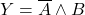 \displaystyle Y=\overline{A}\wedge B