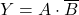 \displaystyle Y=A \cdot \overline{B}