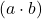 \displaystyle \left(a \cdot b \right)