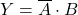 \displaystyle Y=\overline{A}\cdot B
