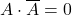 Rendered by QuickLaTeX.com A \cdot \overline{A}=0